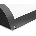 Outdoor LED wall luminaire 16/3 with motion detector, IP44, 12W 3000K 1200lm, stainless steel / opal glass, anthracite