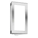Outdoor wall luminaire AQUA LONG with motion detector, stainless steel, IP44, E27