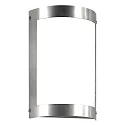 Outdoor wall luminaire 16/3, IP44, E27, stainless steel / opal glass