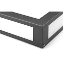 Outdoor LED wall luminaire AQUA LEGENDO with sensor, IP44, 12W 3000K, stainless steel / opal glass