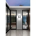 Outdoor LED wall luminaire AQUA LEGENDO with sensor, IP44, 12W 3000K, stainless steel / opal glass