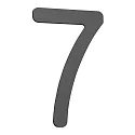 House number 7 anthracite, height 16cm