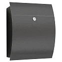 Curved post box from stainless steel, IP44, height 40cm, anthracite