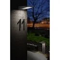 CMD Creative Metalldesign Solar outdoor wall luminaire with motion detector + night light, IP54, stainless steel / opal glass, anthracite