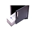 CMD Creative Metalldesign standing letterbox 112 X 50 X 37CM square, straight, with package tray, with lock, anthracite