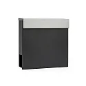 CMD Creative Metalldesign letterbox with newspaper holder INOX BAR - OPTIONAL USE adjustable, with lock, anthracite, stainless steel