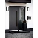 CMD Creative Metalldesign letterbox with newspaper holder INOX BAR - OPTIONAL USE adjustable, with lock, anthracite, stainless steel