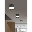 CMD Creative Metalldesign outdoor ceiling luminaire Ø 15CM round, CCT Switch, with diffuser IP44, anthracite 