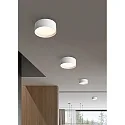 outdoor ceiling luminaire Ø 15CM round, CCT Switch, with diffuser IP44