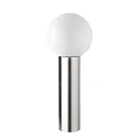 Outdoor floor luminiare  AQUA BALL, IP44, E27, stainless steel / opal glass, height 60cm