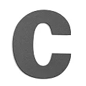 House number extension c, height 25cm, anthracite