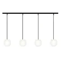 pendant luminaire ACAI 16 4 flames E27 IP20, mat, opal white dimmable