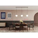 Casablanca pendant luminaire ACAI 21 3 flames E27 IP20, mat, opal white dimmable