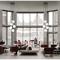 Casablanca pendant luminaire ACAI 26 5 flames, round E27 IP20, mat, opal white dimmable