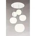 pendant luminaire ACAI 16|21|26 5 flames, round E27 IP20, mat, opal white dimmable