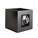 Deko-Light wall luminaire CUBE up / down, cube shape G9 IP20, black dimmable