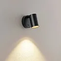 reading lamp CAN TILT ROUND round, with switch, cardanic swivelling GU10 IP20, black 