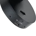 Deko-Light reading lamp CAN TILT ROUND USB round, with switch, with USB charging function, cardanic swivelling GU10 IP20, black 