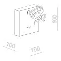 Deko-Light reading lamp CAN TILT SQUARE USB BASE MIX'N MATCH 1/3 square, with switch, without shade, with USB charging function