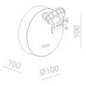 reading lamp CAN TILT ROUND USB BASE MIX'N MATCH 1/3 round, with switch, without shade, with USB charging function