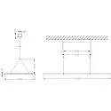 Deko-Light pendant luminaire PANEL square IP40, black, transparent dimmable