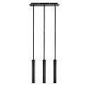 pendant luminaire SLIM DIM 3 flames, long, UGR < 19 IP20, deep black dimmable
