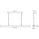 pendant luminaire OFFICE THREE STANDARD UP AND DOWN DALI controllable, direct / indirect IP20, mat, traffic white dimmable
