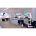Deko-Light floor lamp OFFICE ONE up / down, for VDU workstation, with touch dimmer IP20, white aluminum dimmable