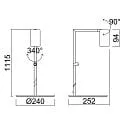 Deko-Light floor lamp CAN TILT with plug, switchable, cardanic swivelling GU10 IP20, white 