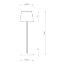 Deko-Light battery table lamp CANIS CCT Switch, with touch dimmer, without charger IP65, mat, terracotta dimmable
