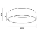 Deko-Light wall and ceiling luminaire SCULPTORIS 80 CCT DIM CCT Switch, set back IP20, mat, deep black dimmable