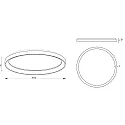 Deko-Light wall and ceiling luminaire MEROPE 80 IP20, silver