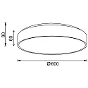 Deko-Light wall and ceiling luminaire MENKAR 60 IP20, silver