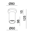 Deko-Light ceiling luminaire CAN TILT ROUND Ø 8CM 1 flame, round, cardanic swivelling GU10 IP20, black