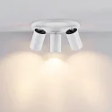 ceiling luminaire CAN TILT ROUND Ø 25CM 3 flames, round, cardanic swivelling GU10 IP20, white