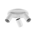 ceiling luminaire CAN TILT ROUND BASE Ø 25CM MIX‘N MATCH 3 flames, round, without shade, cardanic swivelling GU10 IP20, white