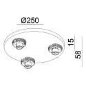 ceiling luminaire CAN TILT ROUND BASE Ø 25CM MIX‘N MATCH 3 flames, round, without shade, cardanic swivelling GU10 IP20, white