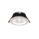 Recessed LED ceiling luminaire COB 95 round, 13W, current constant, 34,8V DC, 350mA, 4000K, white