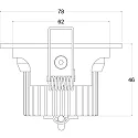 Deko-Light Recessed LED ceiling luminaire COB-68-350mA-SQUARE, current constant, 6W, 4000K, 45°, white