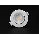 Deko-Light Recessed LED ceiling luminaire SMD-68-230V-round, IP20, 36° swivelling, 220-240V AC / 50-60Hz, 6.5W 2700K 510lm 45°, white