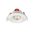 Recessed LED ceiling luminaire SMD-68-230V-round, IP20, 36° swivelling, 220-240V AC / 50-60Hz, 6.5W 2700K 510lm 45°, white