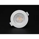Deko-Light Recessed LED ceiling luminaire SMD-68-230V-round, IP20, 36° swivelling, 220-240V AC / 50-60Hz, 6.5W 3000K 540lm 45°, white