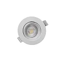 Deko-Light Recessed LED ceiling luminaire SMD-68-230V-round, IP20, 36° swivelling, 220-240V AC / 50-60Hz, 6.5W 4000K 550lm 45°, white