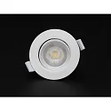 Deko-Light Recessed LED ceiling luminaire SMD-68-230V-round, IP20, 36° swivelling, 220-240V AC / 50-60Hz, 6.5W 4000K 550lm 45°, white
