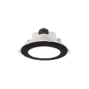 ceiling recessed luminaire ACRUX 90 CCT Switch, with decorative ring IP20, black, white dimmable