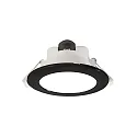 ceiling recessed luminaire ACRUX 120 CCT Switch, with decorative ring IP20, black, white dimmable