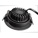 Deko-Light recessed spotlight DIONE IP20 swivelling, wired through IP20, black dimmable