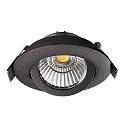 Deko-Light recessed spotlight DIONE IP20 DTW 930-918 swivelling, Dim-To-Warm, wired through IP20, black dimmable
