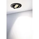 Deko-Light recessed spotlight DIONE IP20 DTW 930-918 swivelling, Dim-To-Warm, wired through IP20, black dimmable