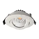recessed spotlight DIONE IP44 DIM 830 swivelling, wired through IP44, white dimmable